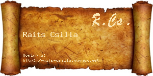 Raits Csilla névjegykártya