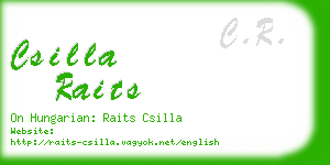 csilla raits business card